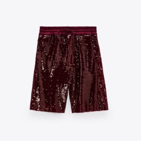 ZARA SEQUIN SHORTS, NWT - Picture 2 of 5